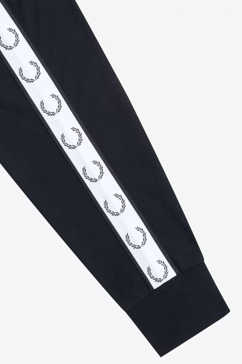 fred perry tejpad långärmad herr t-shirt svart