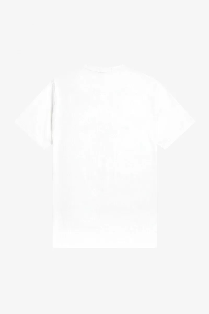 fred perry broderad herr t-shirt vit