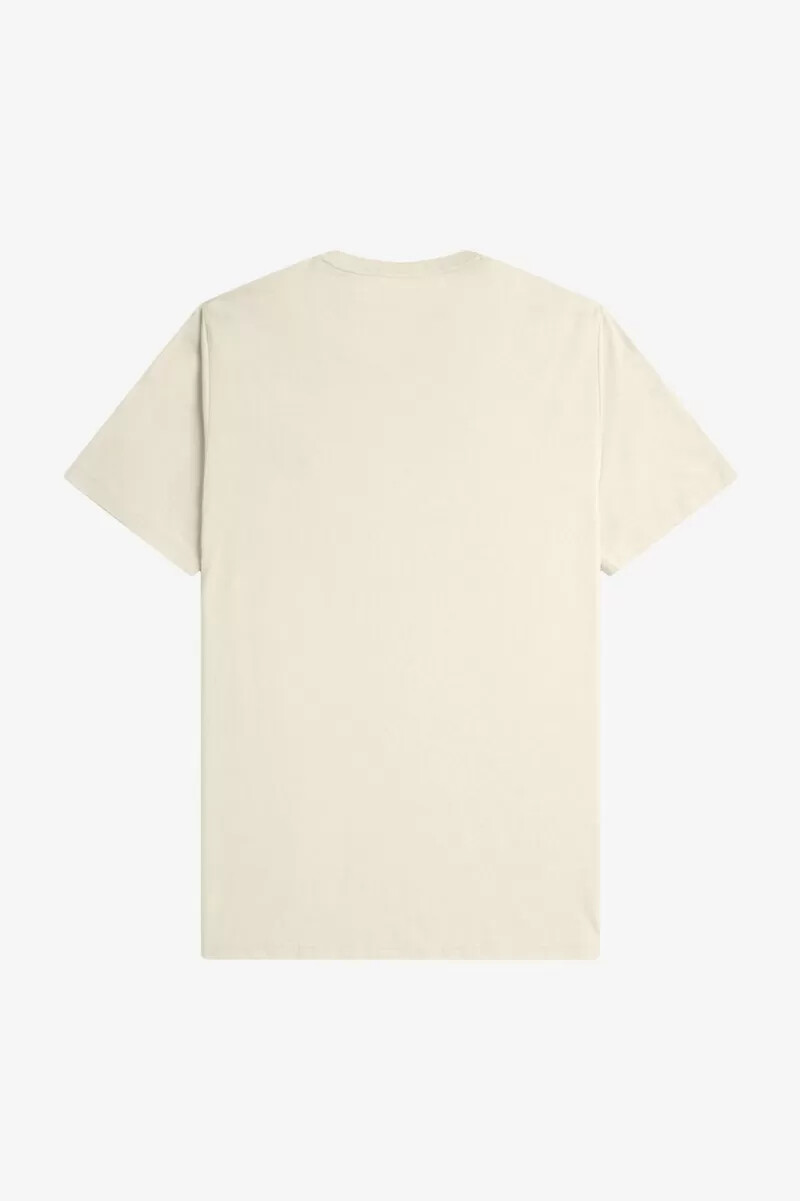fred perry rund neck herr t-shirt havregryn svart