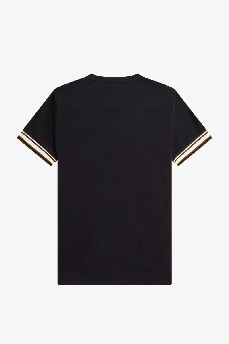 fred perry bold tipped piqué herr t-shirt svart