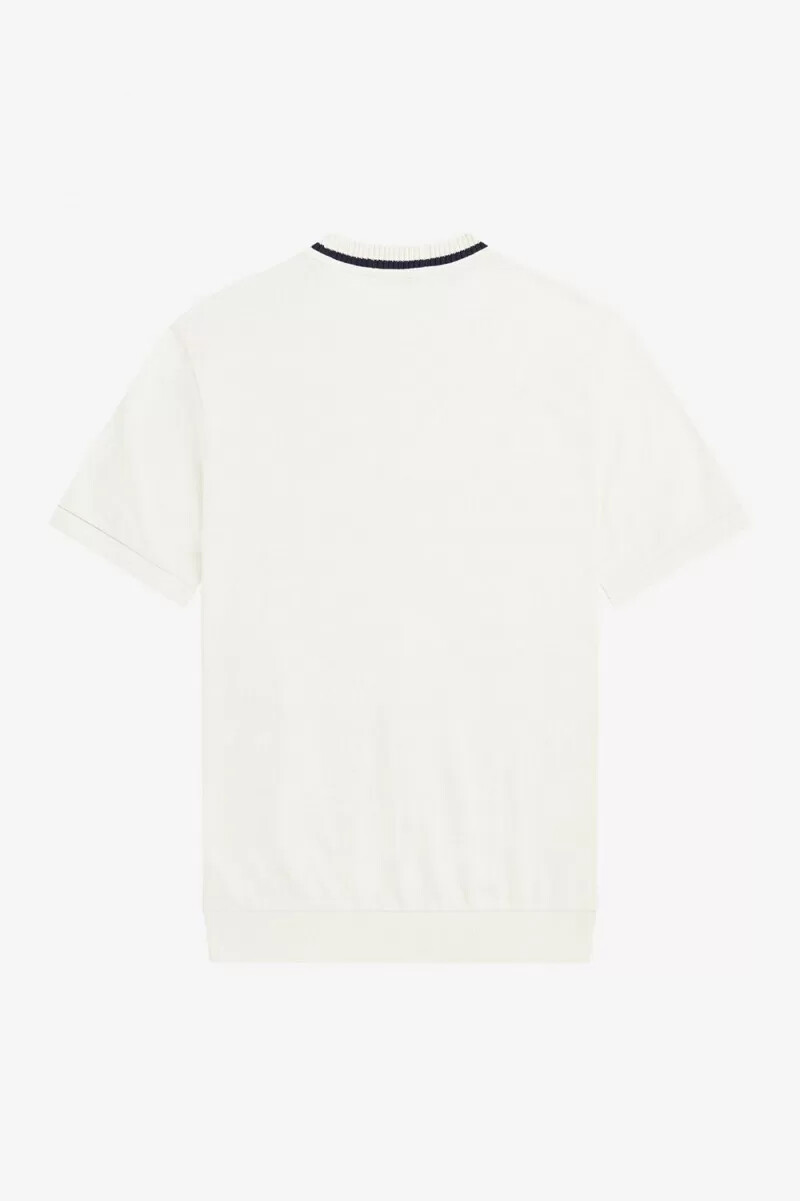 fred perry reissues rund neck piqué herr t-shirt beige