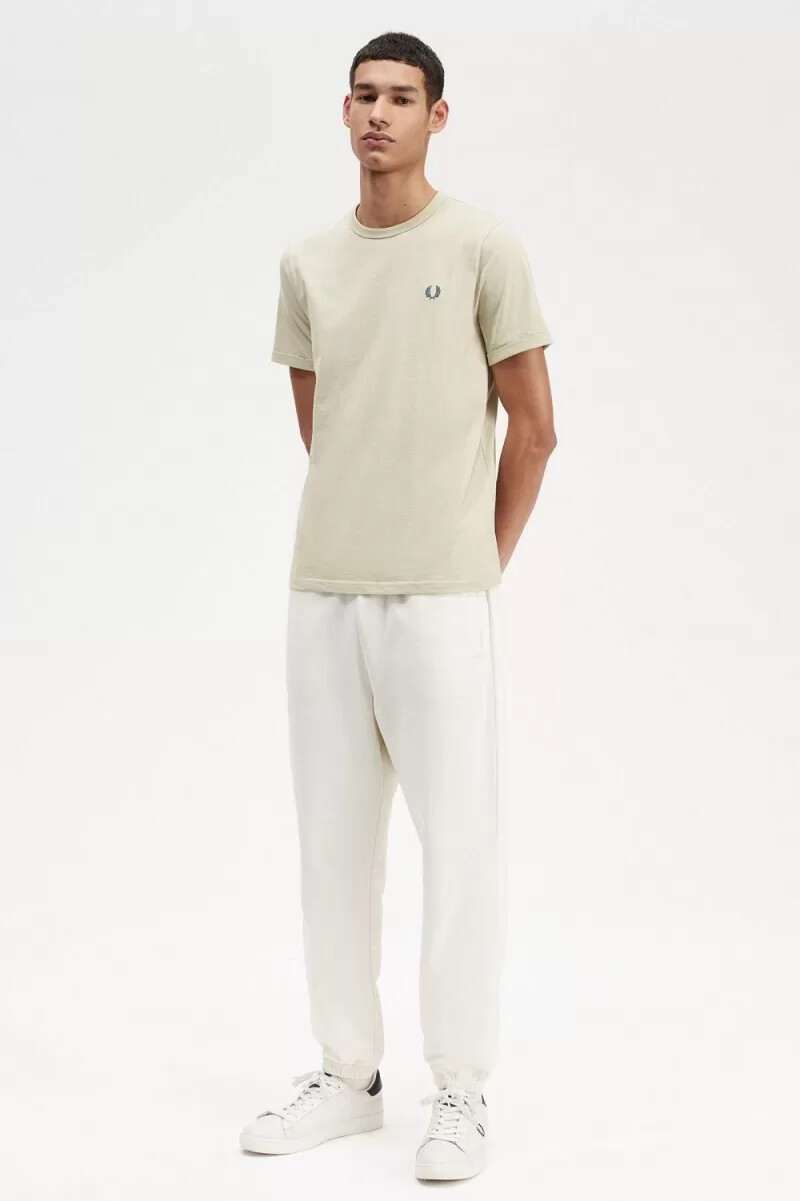 fred perry ringer herr t-shirt ljusmintgrön