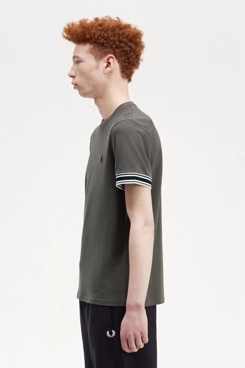 fred perry bold tipped piqué herr t-shirt grön