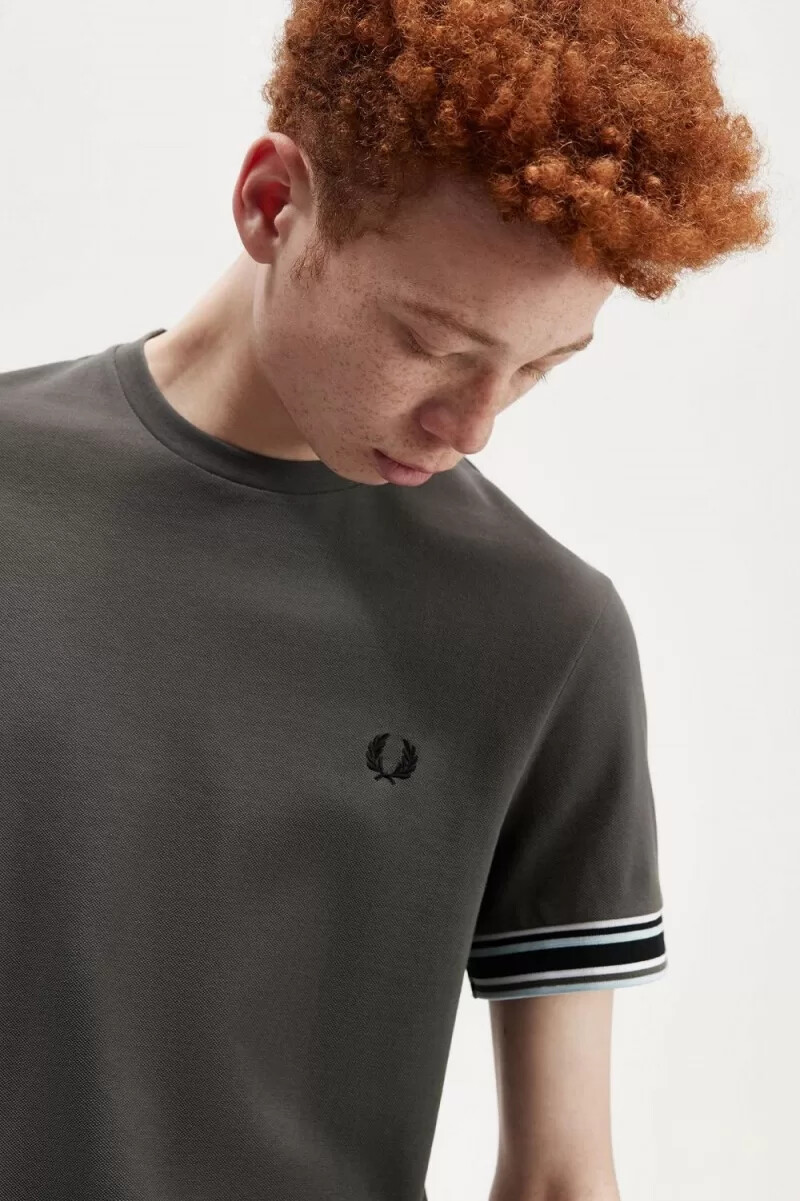 fred perry bold tipped piqué herr t-shirt grön