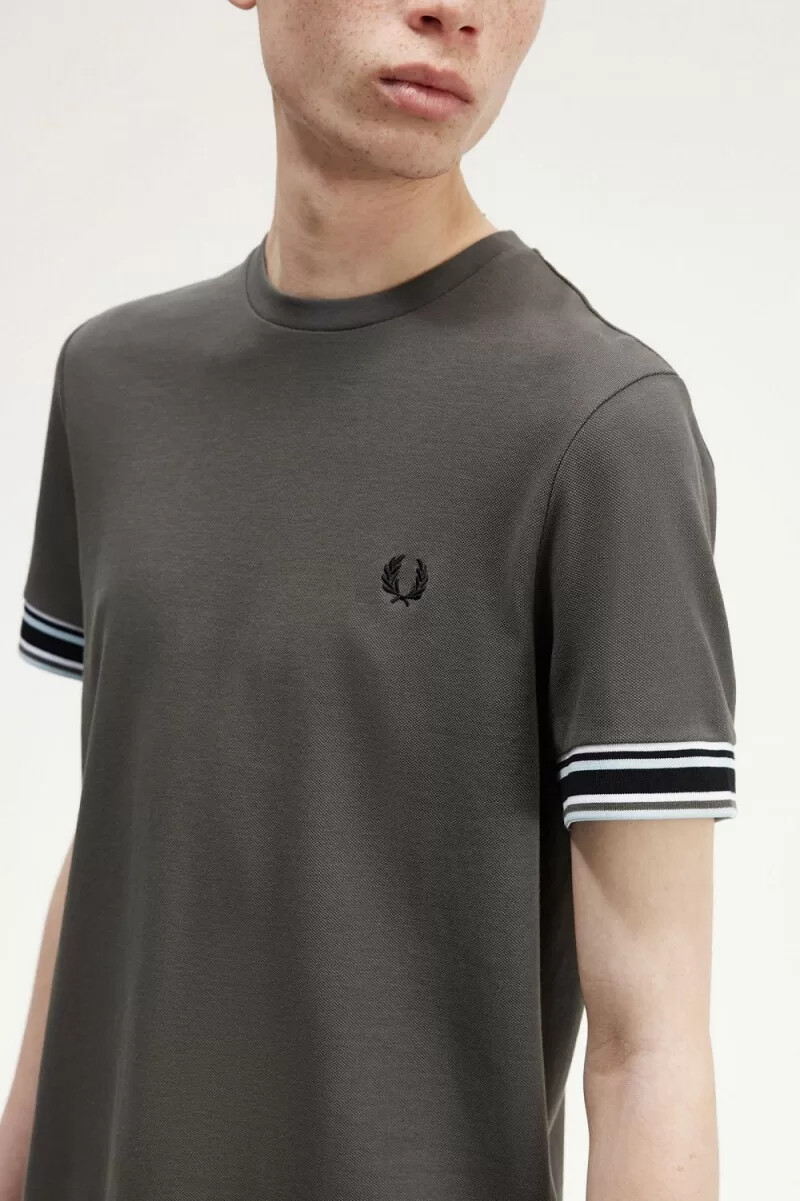 fred perry bold tipped piqué herr t-shirt grön