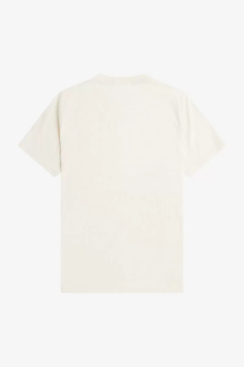 fred perry broderad herr t-shirt beige