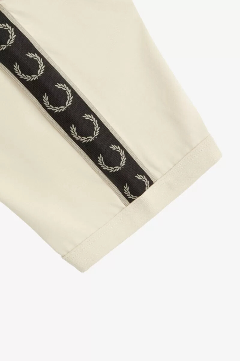 fred perry contrast tape ringer herr t-shirt havregryn varm grå