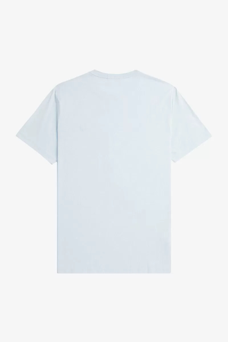 fred perry rund neck herr t-shirt ljus aqua midnattsblå