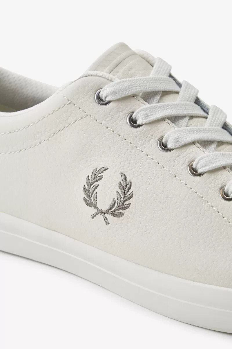 fred perry baseline herr tennisskor elfenben varm grå