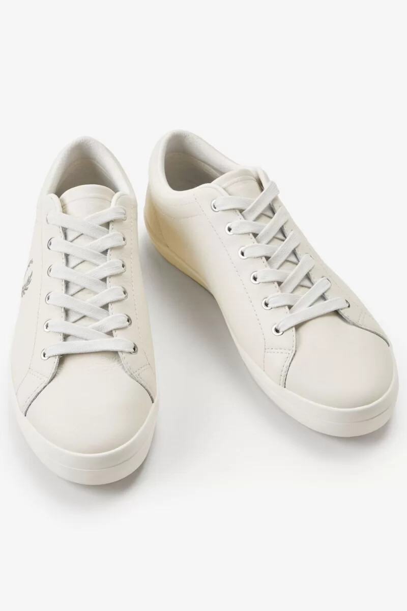 fred perry baseline herr tennisskor elfenben varm grå