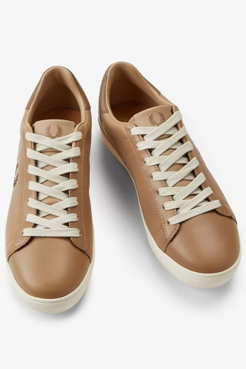 fred perry spencer herr tennisskor grön brun