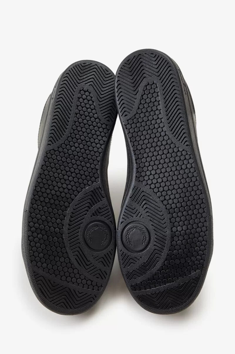 fred perry b721 herr tennisskor svart grön