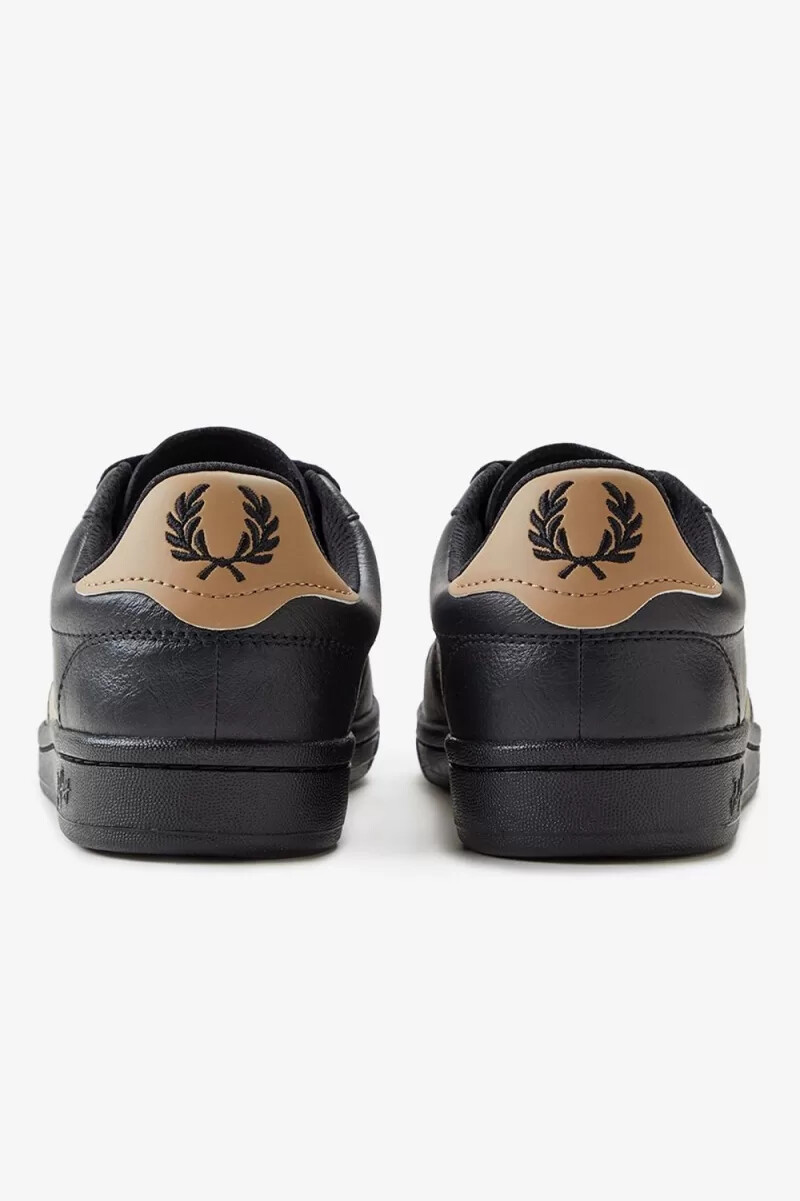 fred perry b721 herr tennisskor svart grön