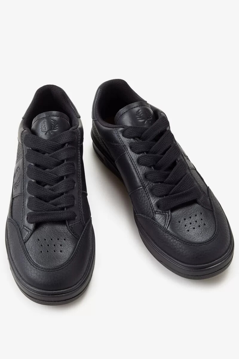 fred perry b440 herr tennisskor svarta ankargrå