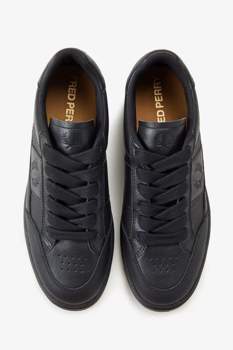 fred perry b440 herr tennisskor svarta ankargrå