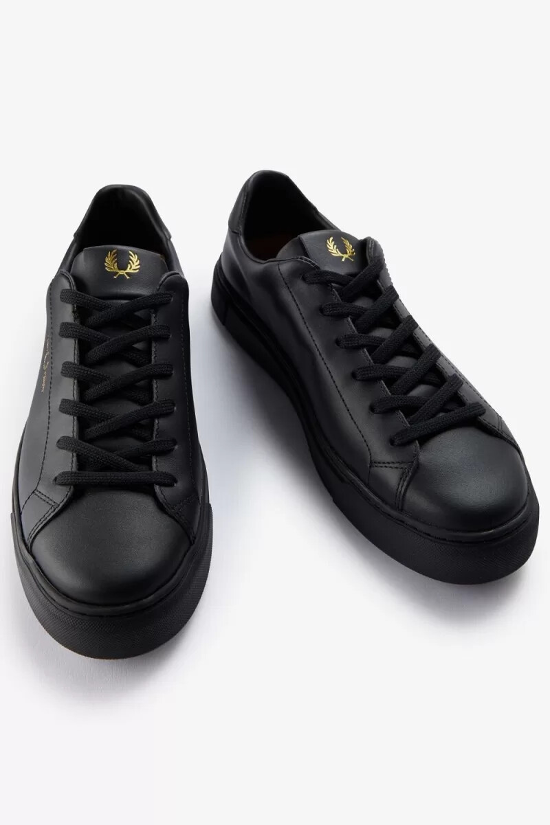 fred perry b71 herr tennisskor svarta guld