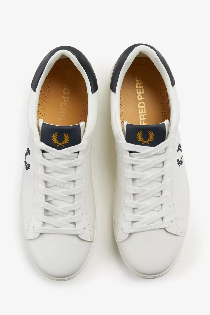 fred perry spencer herr tennisskor elfenbensvit