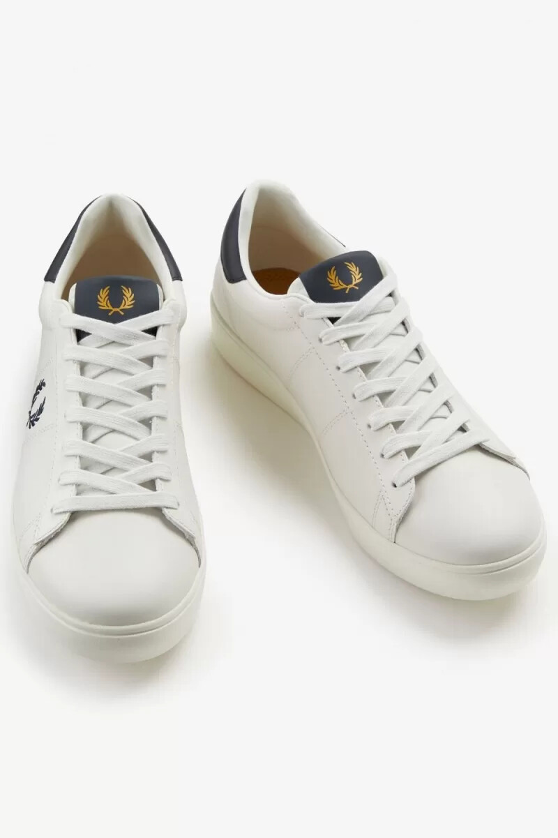 fred perry spencer herr tennisskor elfenbensvit