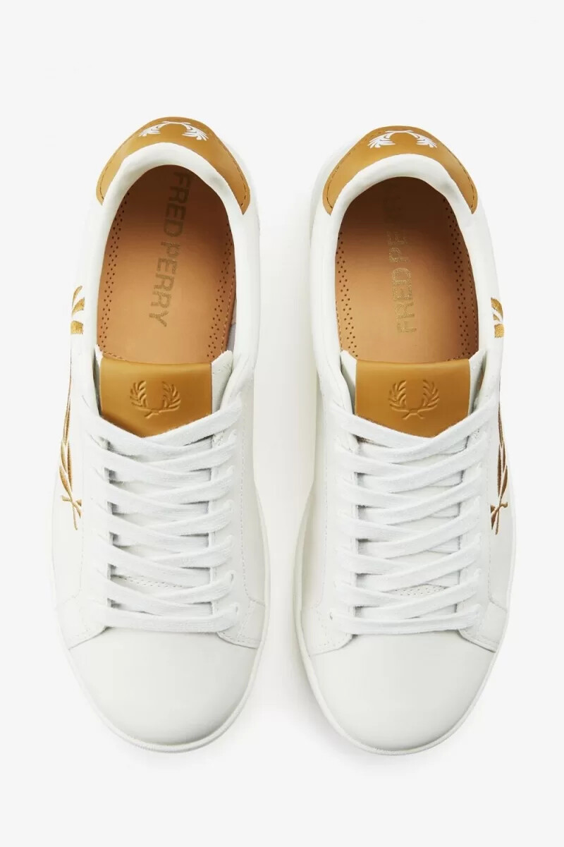 fred perry b721 herr tennisskor elfenbensvit