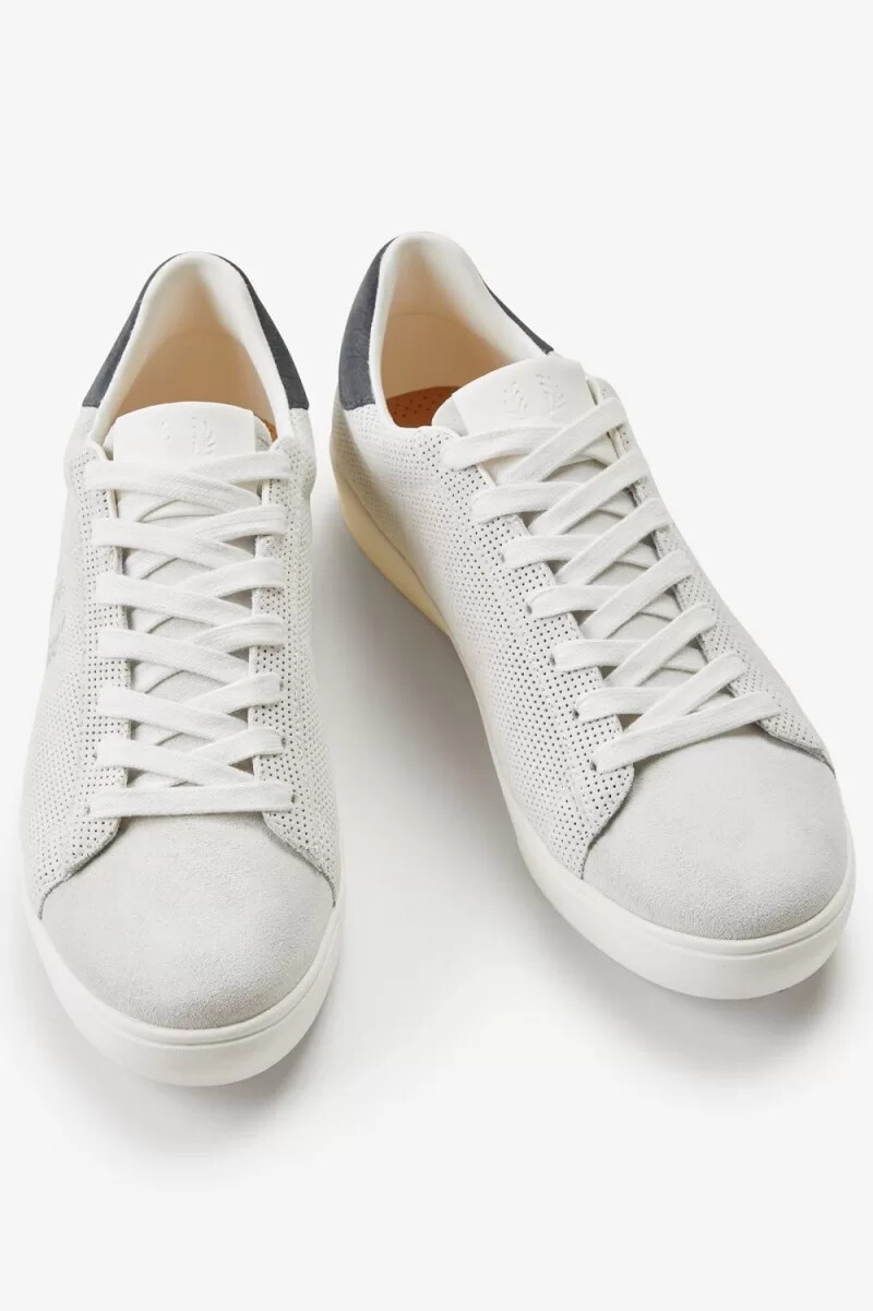 fred perry spencer herrtennisskor snövita havregryn