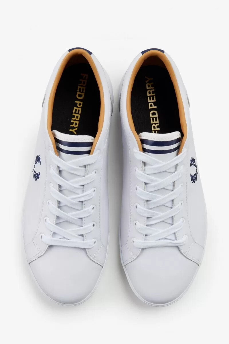 fred perry baseline herr tennisskor vita