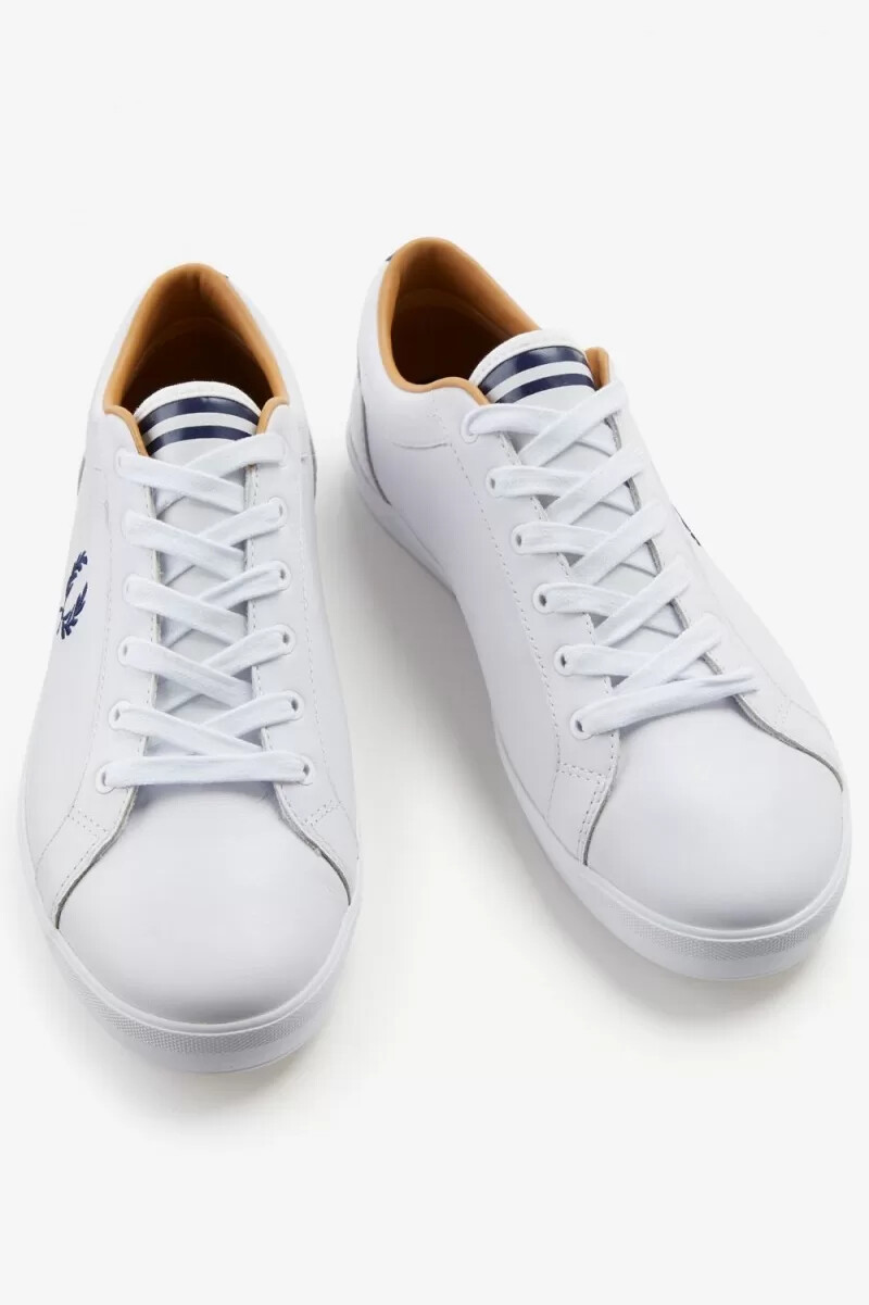 fred perry baseline herr tennisskor vita