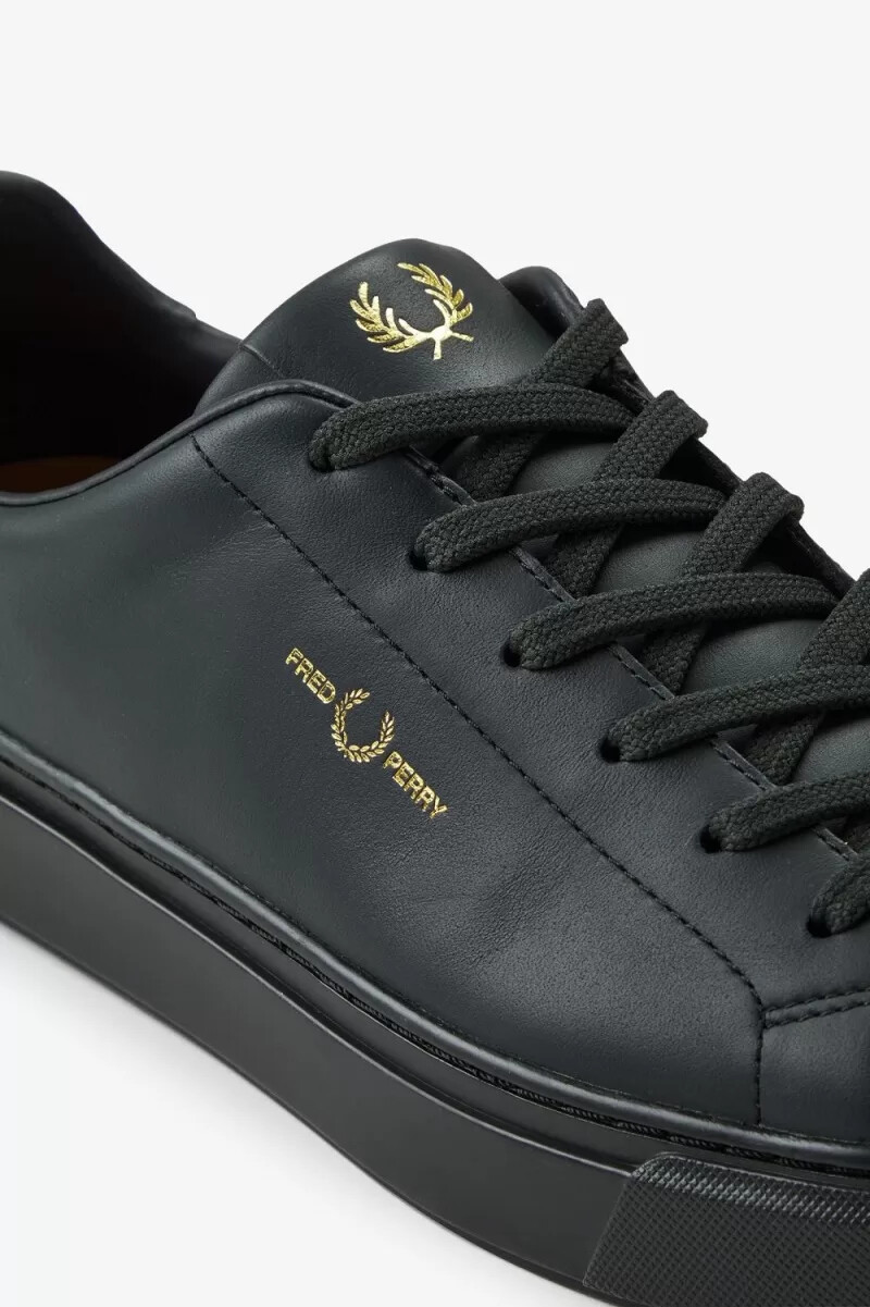 fred perry b71 herr tennisskor nattgrön guld
