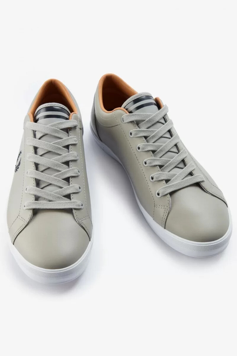 fred perry baseline herr tennisskor grå marinblå