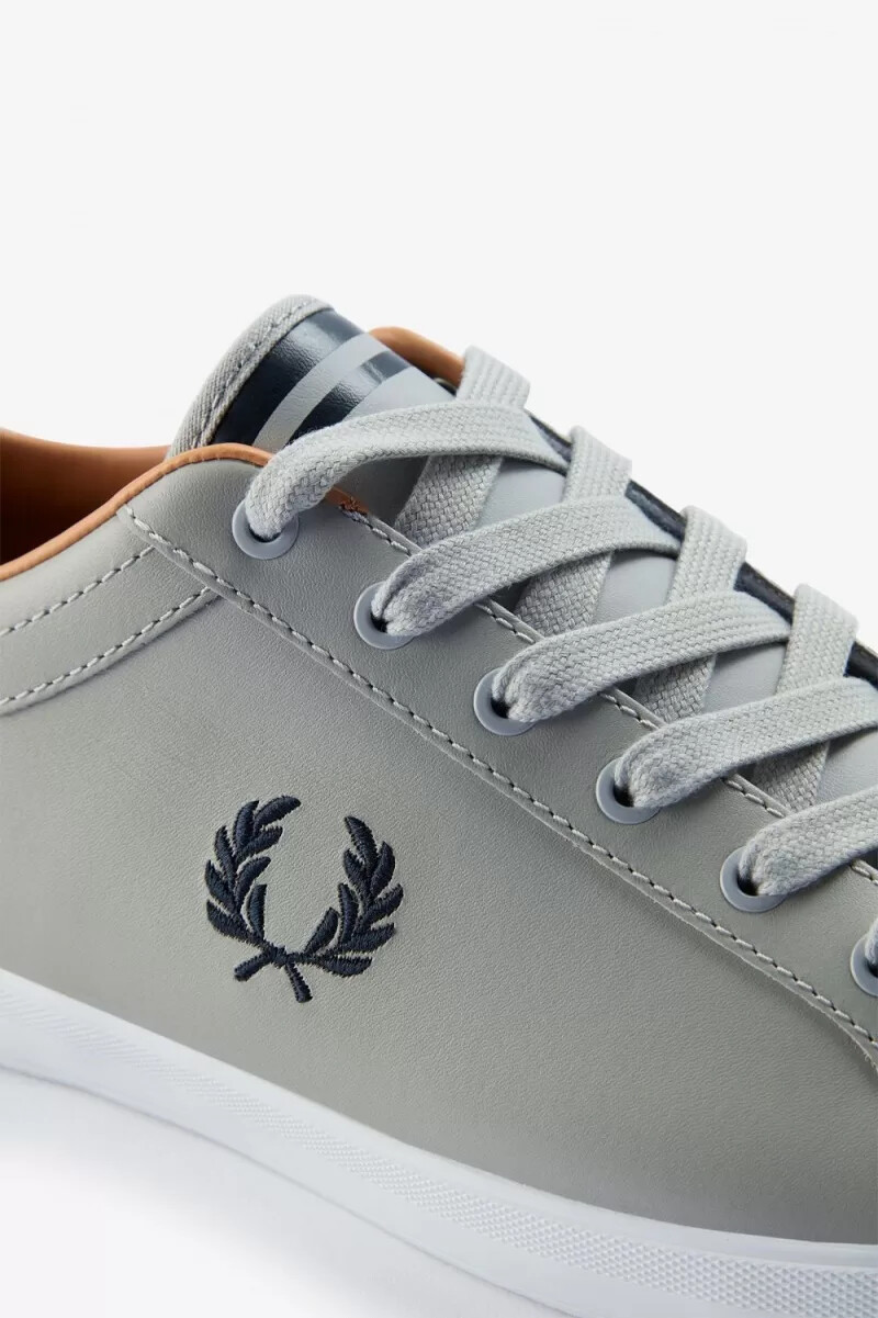 fred perry baseline herr tennisskor grå marinblå
