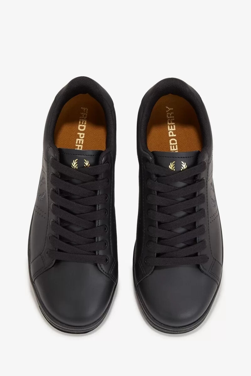 fred perry b721 herr tennisskor svarta gunmetal
