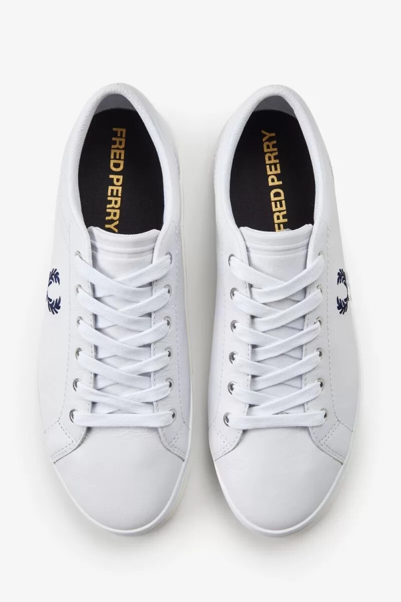 fred perry baseline herr tennisskor vita