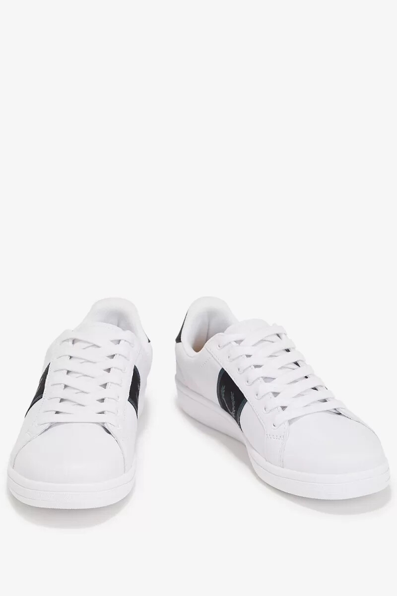 fred perry b721 herr tennisskor vita petrolblå