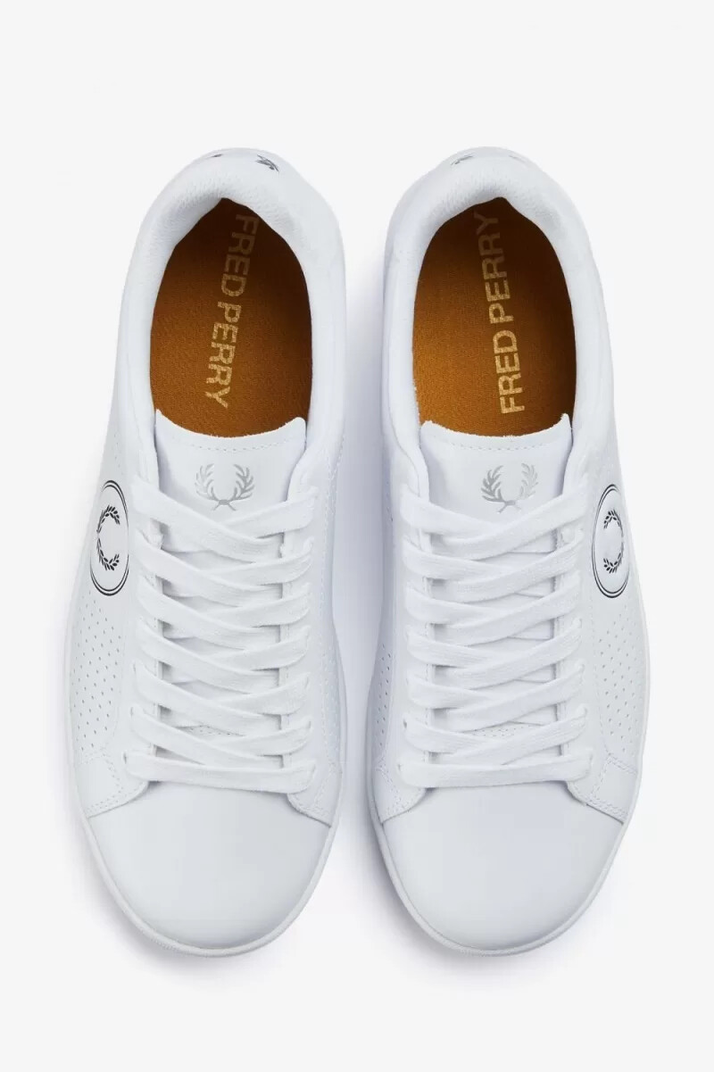 fred perry b721 herr tennisskor vita svarta