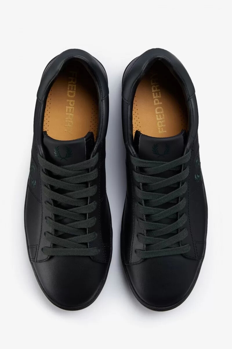 fred perry spencer herr tennisskor svart nattgrön