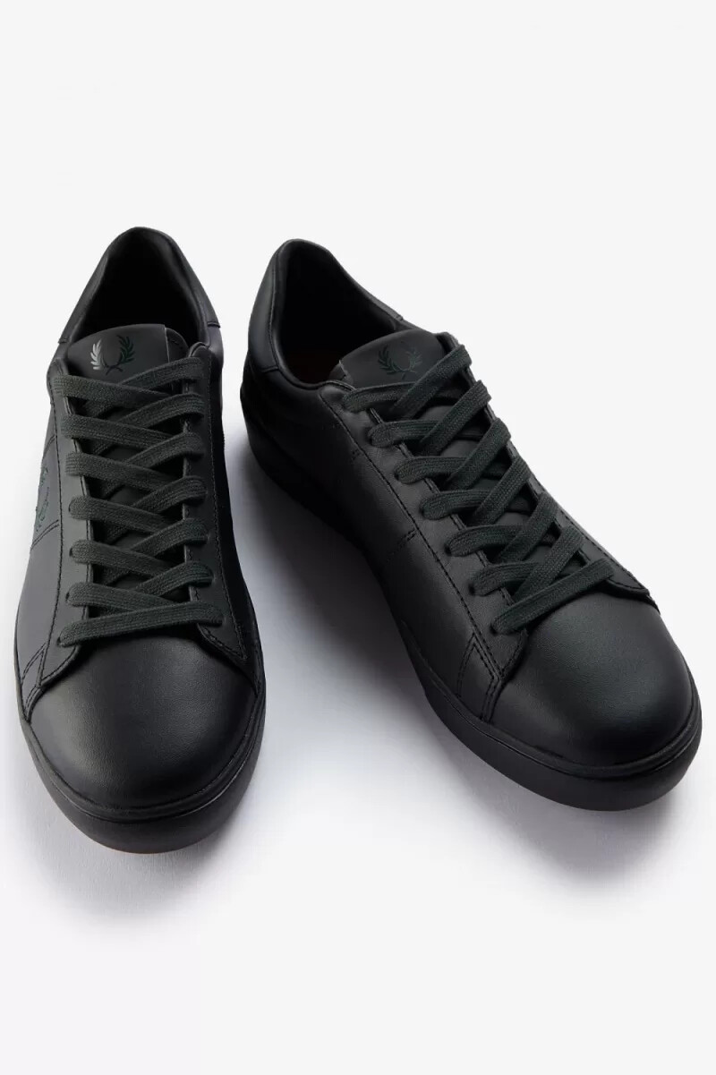 fred perry spencer herr tennisskor svart nattgrön