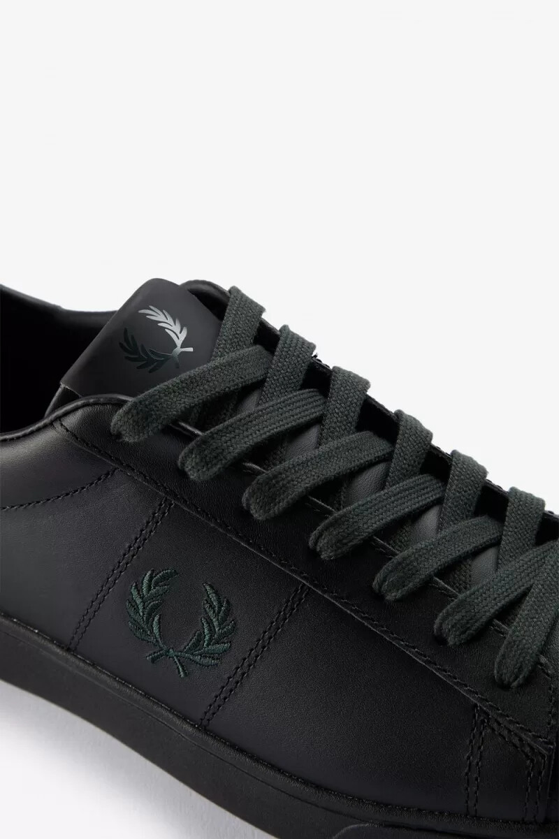 fred perry spencer herr tennisskor svart nattgrön