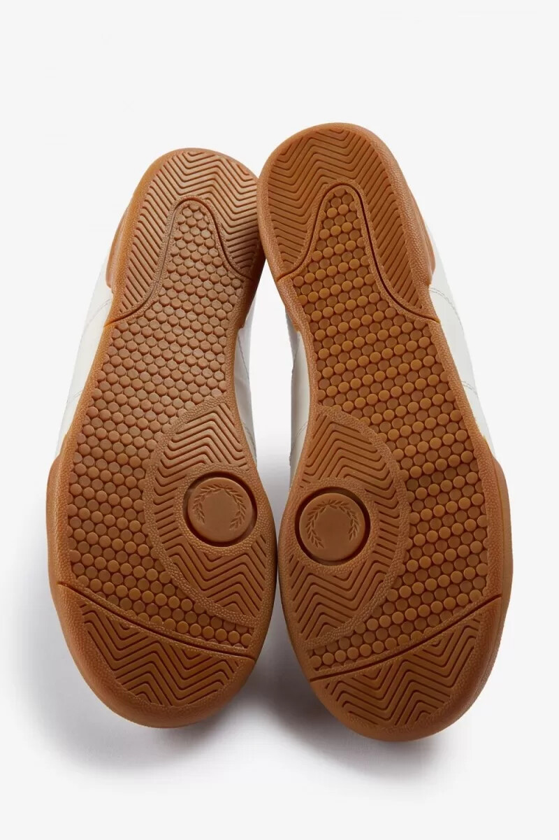 fred perry b722 herr tennisskor snövit fältgrön