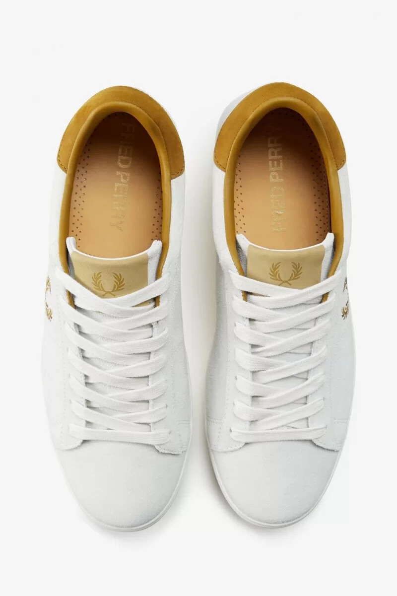 fred perry spencer herr tennisskor vita