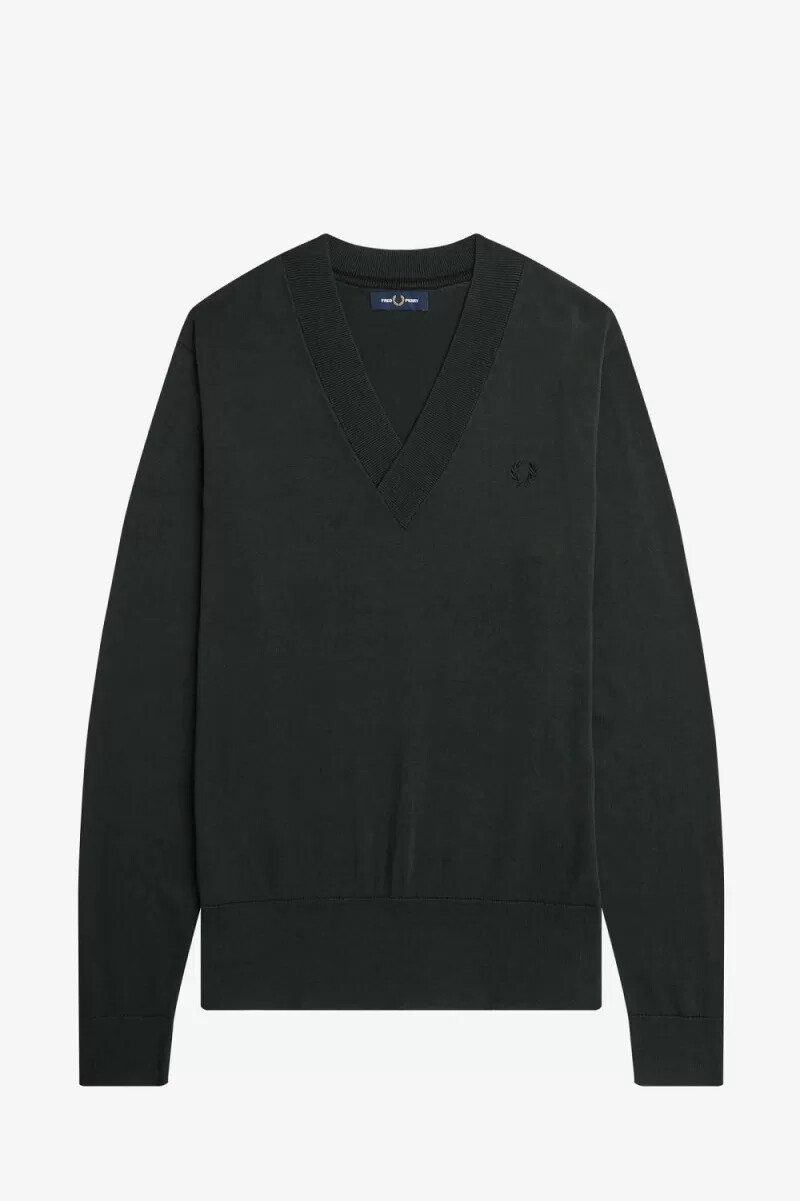 fred perry v-ringad herrtröja nattgrön