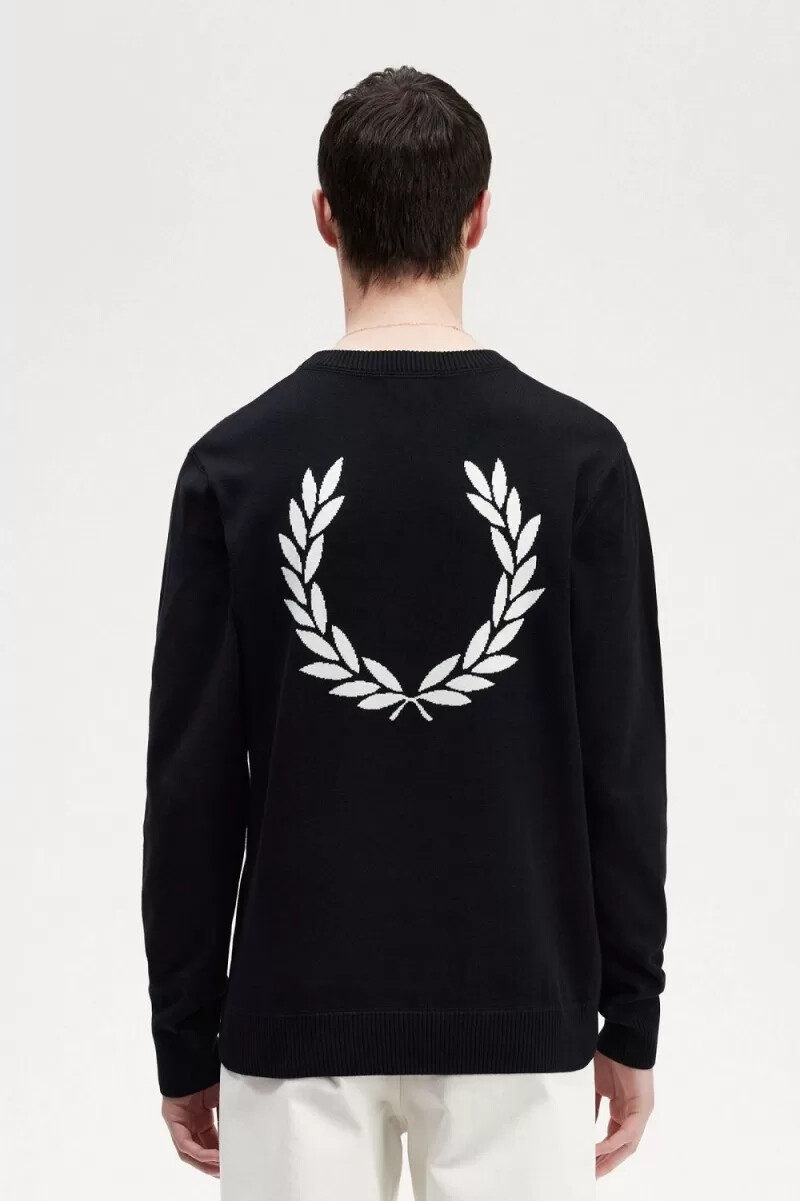 fred perry graphic laurel wreath herrtröja svart
