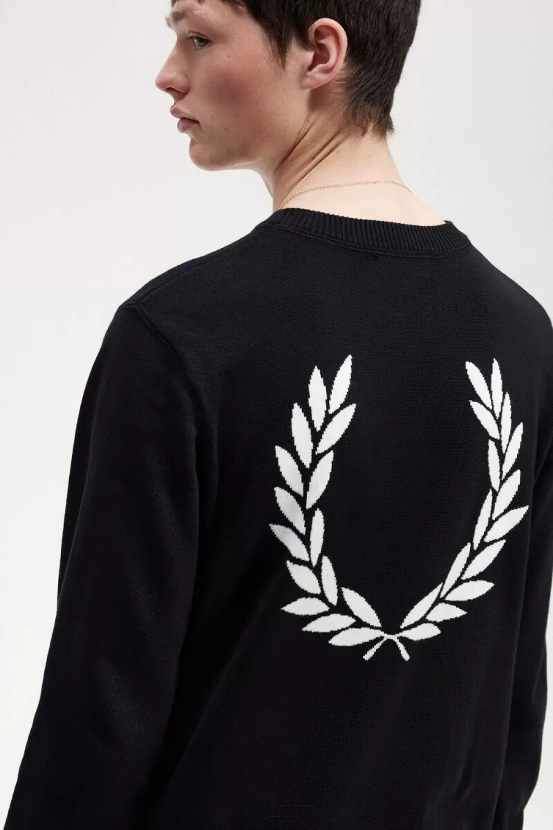fred perry graphic laurel wreath herrtröja svart