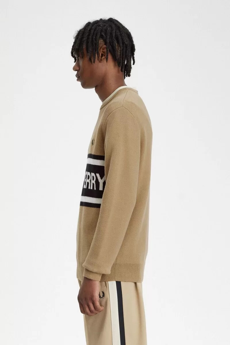 fred perry graphic herrtröja grön