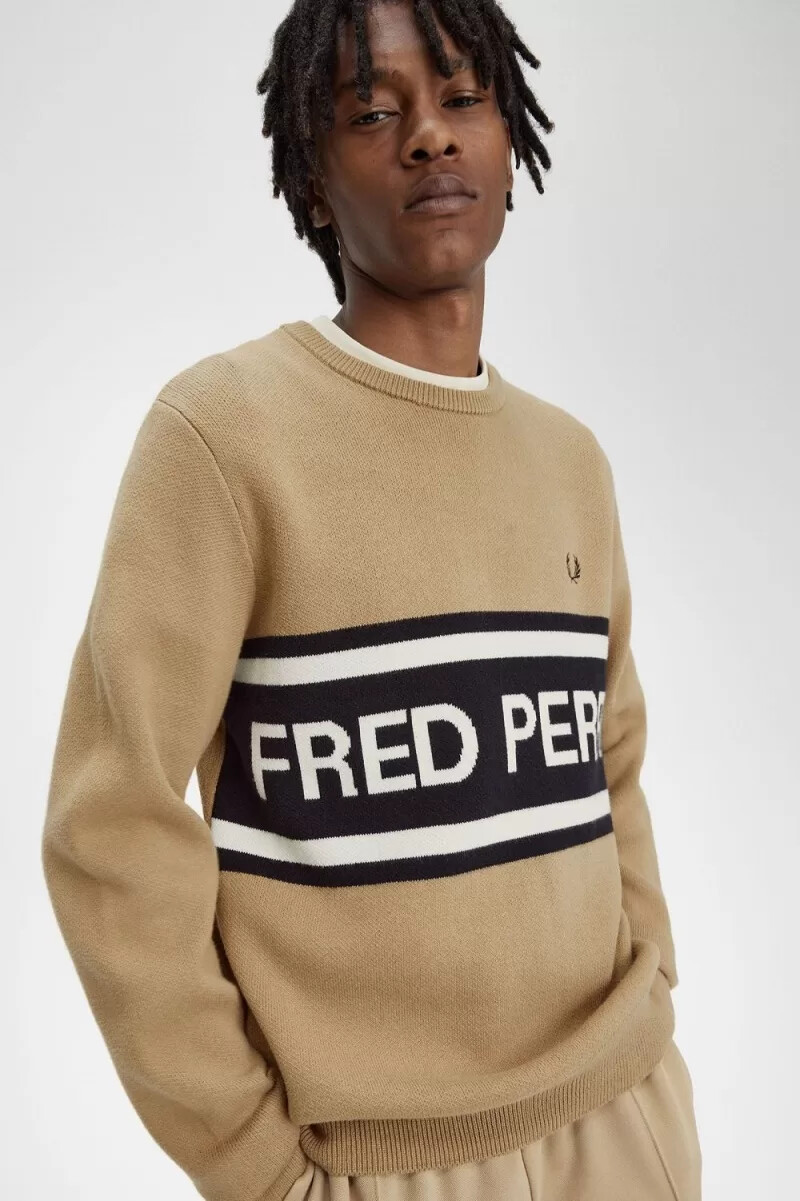 fred perry graphic herrtröja grön