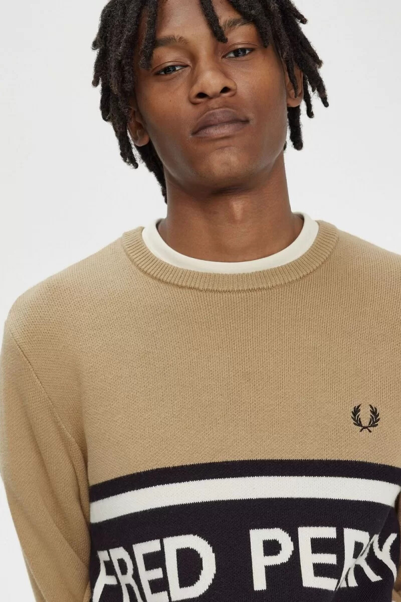 fred perry graphic herrtröja grön