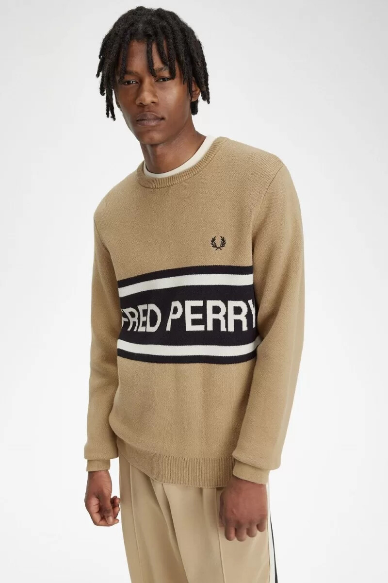 fred perry graphic herrtröja grön