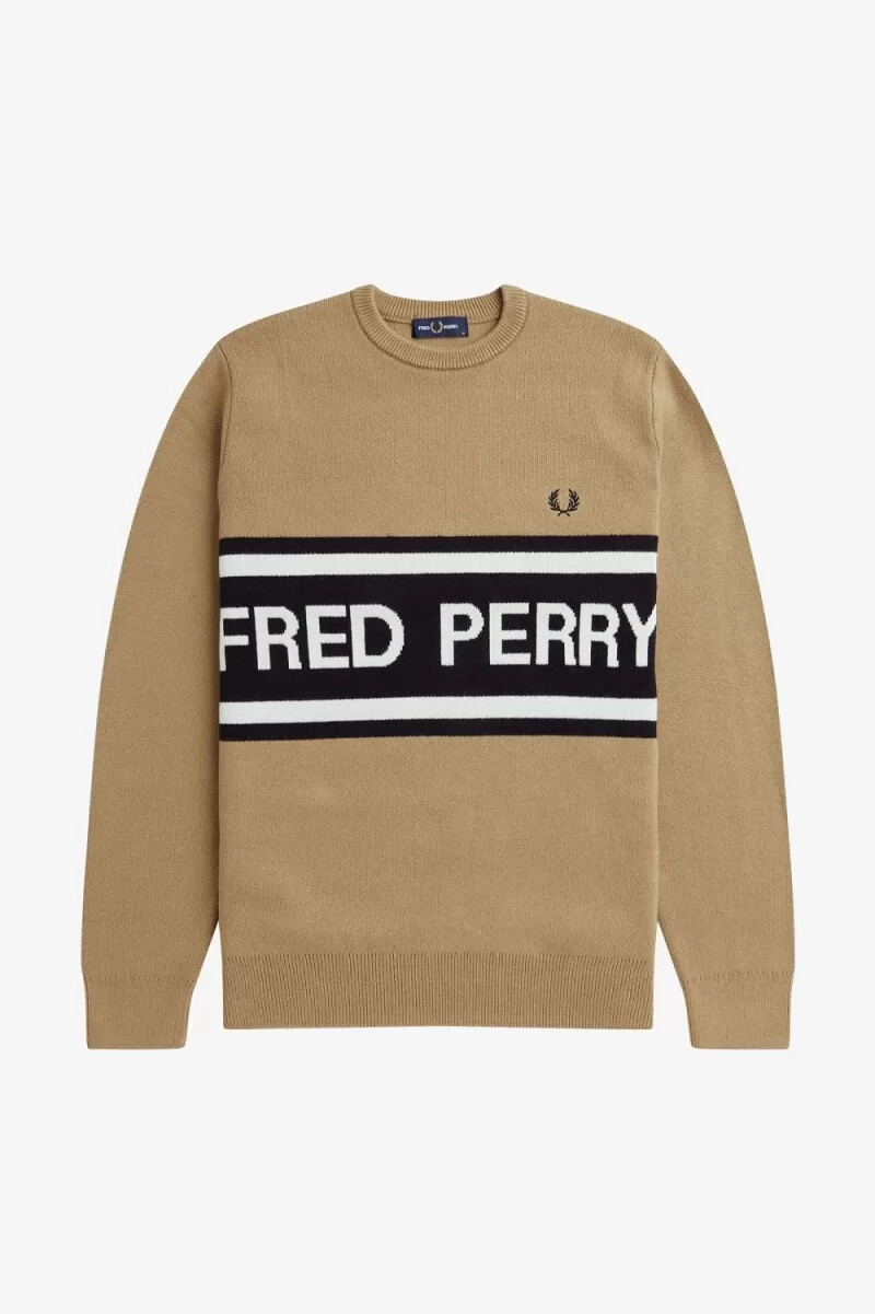 fred perry graphic herrtröja grön