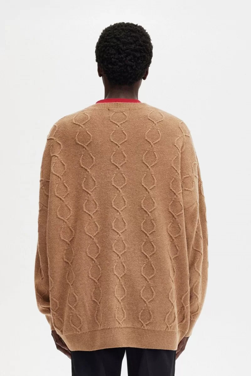 fred perry patch detalj oversized herrtröja grön