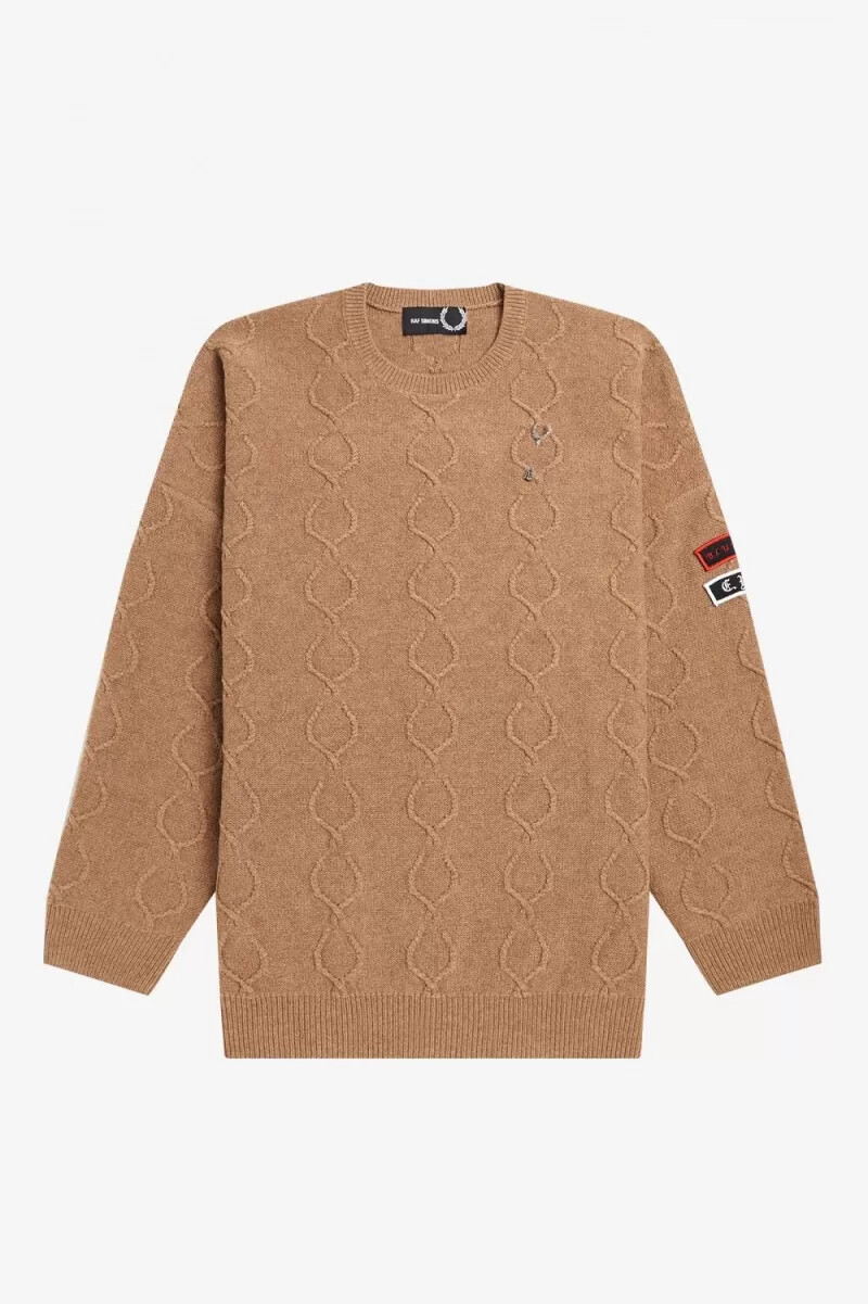 fred perry patch detalj oversized herrtröja grön