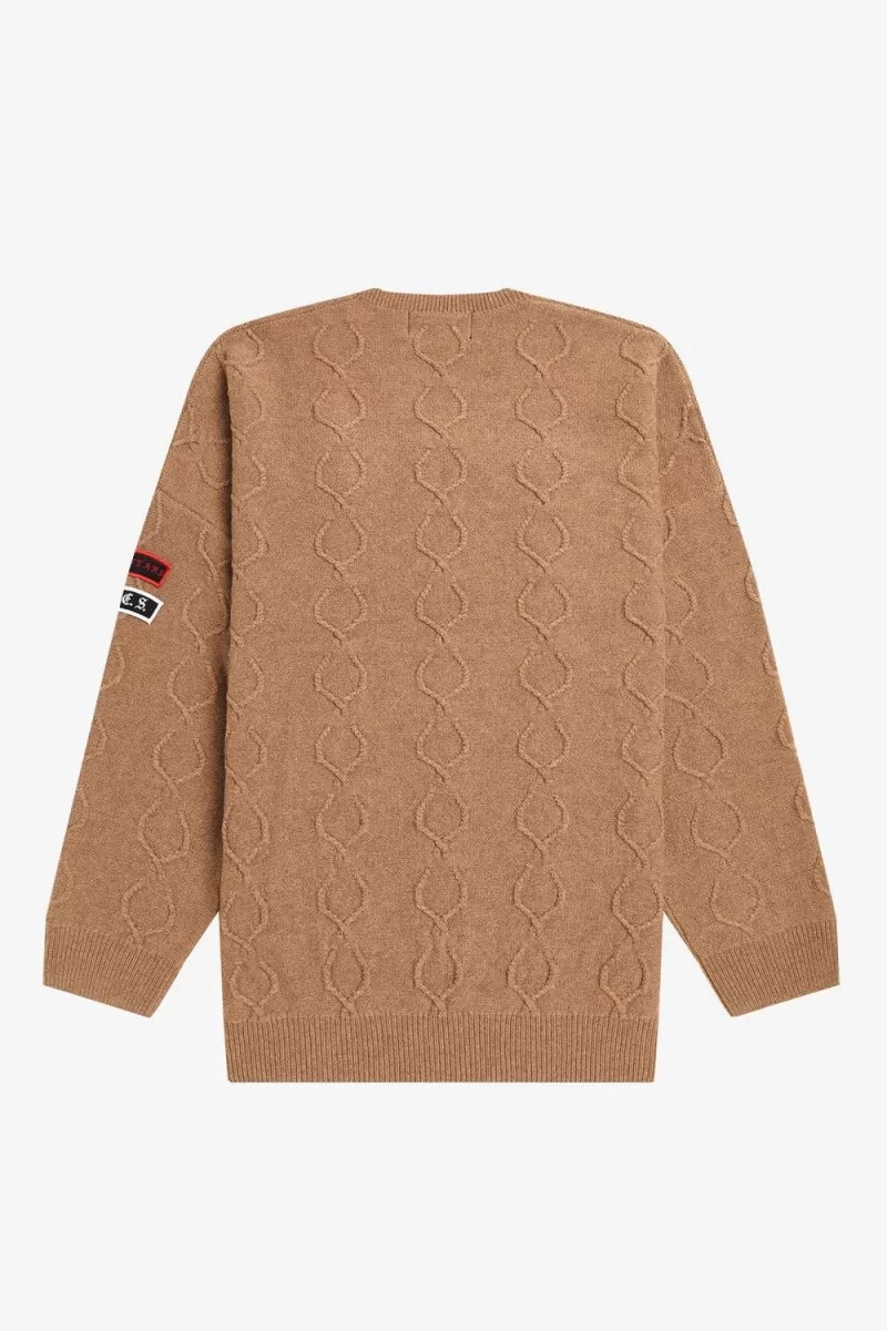 fred perry patch detalj oversized herrtröja grön