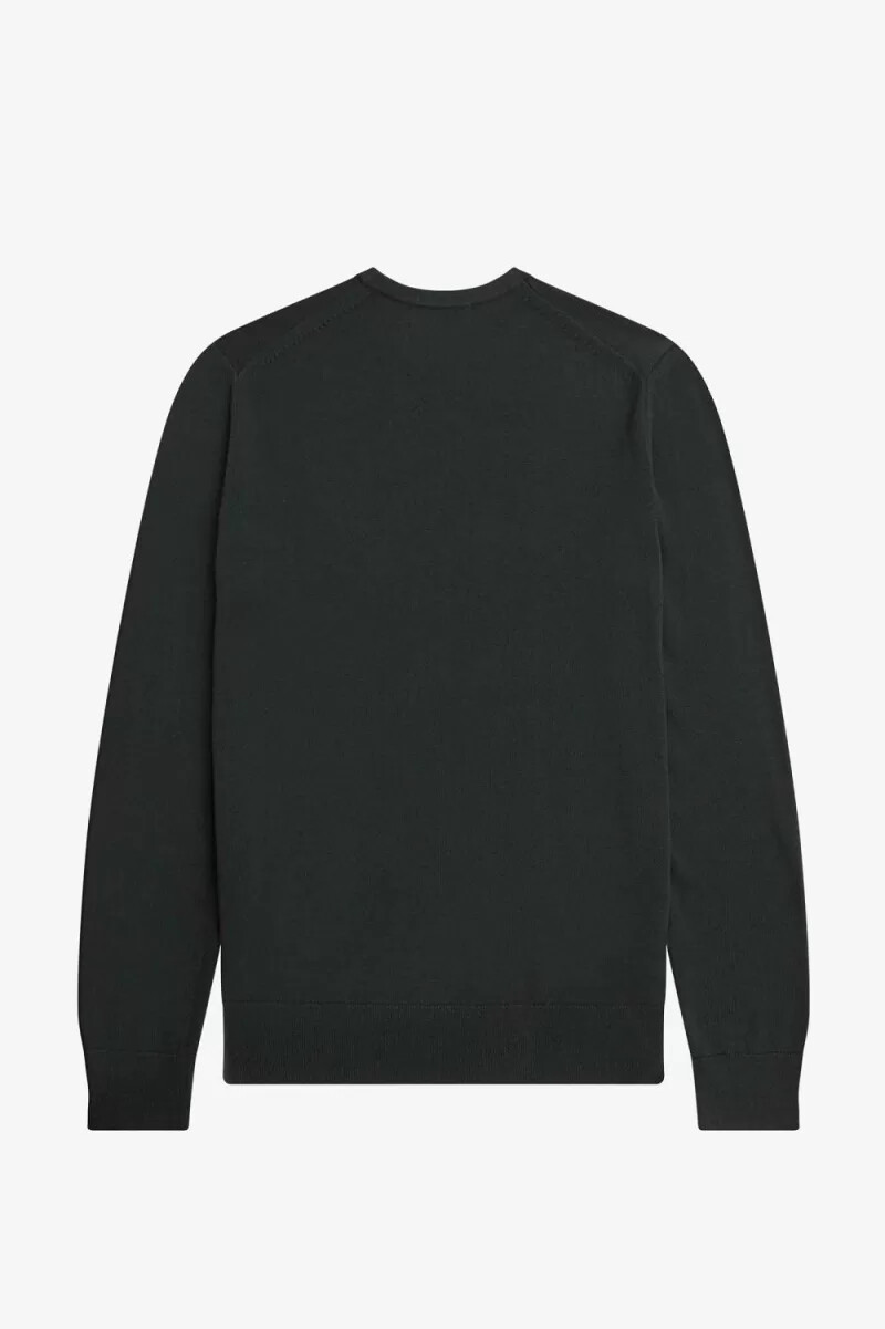 fred perry classic crew neck herrtröja nattgrön